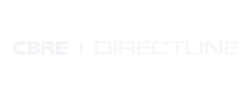 CBRE DirectLine logo with modern blue typography — global real estate services firm partnering in executive coaching for operational leadership and team performance.