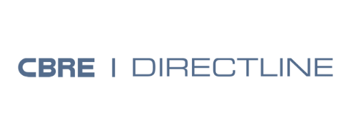 CBRE DirectLine logo with modern blue typography — global real estate services firm partnering in executive coaching for operational leadership and team performance.